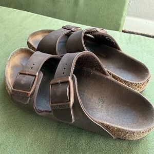 Birkenstock Dark Brown Buckle Sandals